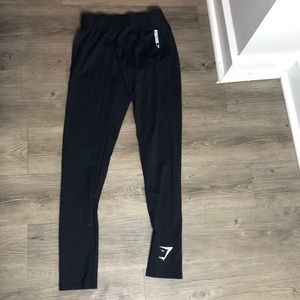 Black gym shark jersey leggings